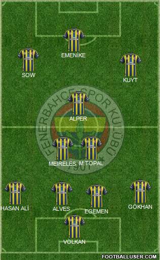 Fenerbahçe SK Formation 2013