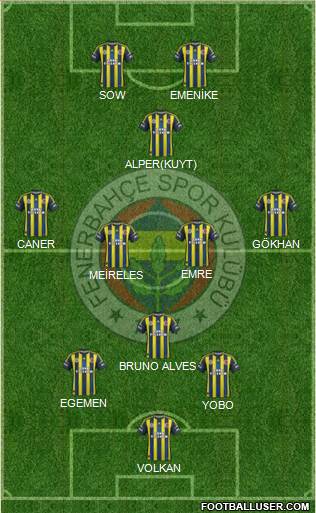 Fenerbahçe SK Formation 2013