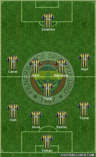 Fenerbahçe SK Formation 2013