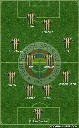 Fenerbahçe SK Formation 2013