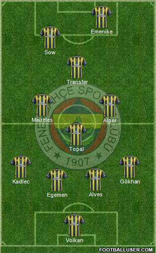 Fenerbahçe SK Formation 2013