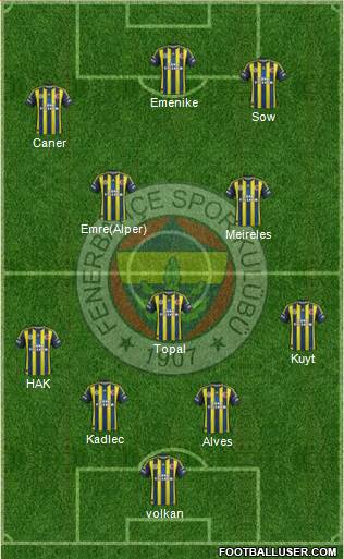 Fenerbahçe SK Formation 2013