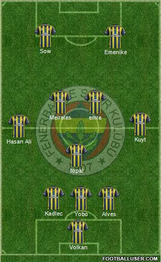 Fenerbahçe SK Formation 2013