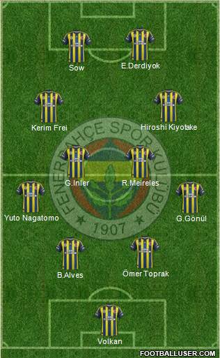 Fenerbahçe SK Formation 2013