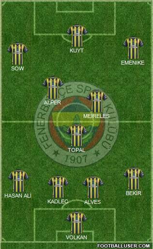 Fenerbahçe SK Formation 2013