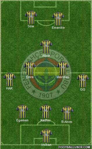 Fenerbahçe SK Formation 2013