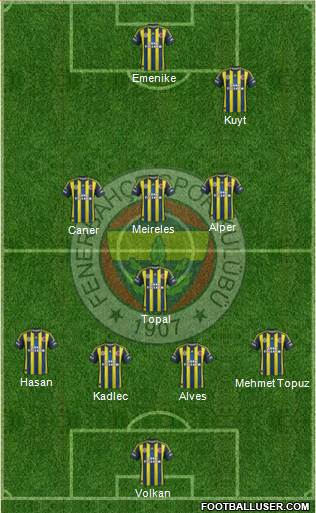 Fenerbahçe SK Formation 2013