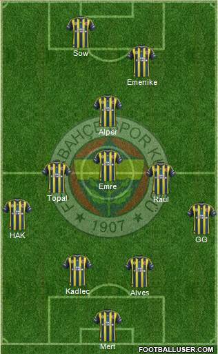 Fenerbahçe SK Formation 2013