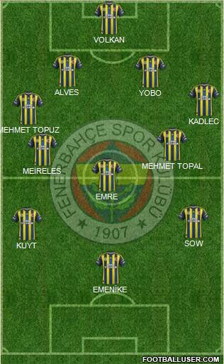 Fenerbahçe SK Formation 2013