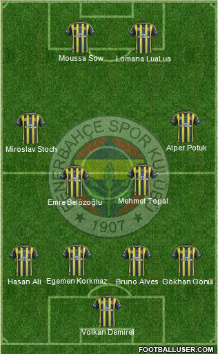 Fenerbahçe SK Formation 2013