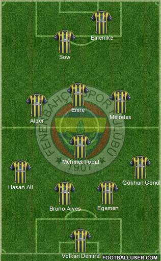 Fenerbahçe SK Formation 2013