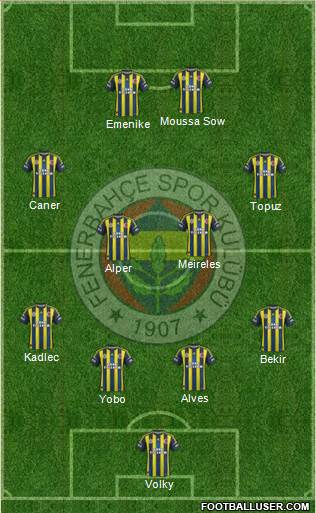 Fenerbahçe SK Formation 2013