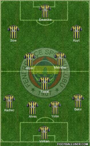 Fenerbahçe SK Formation 2013