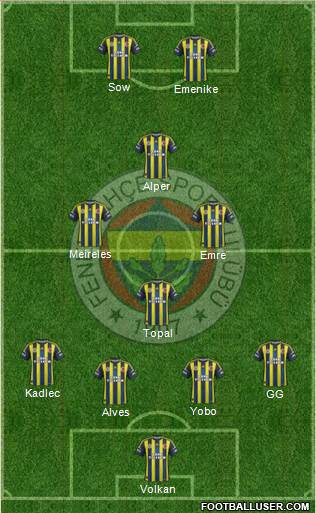 Fenerbahçe SK Formation 2013