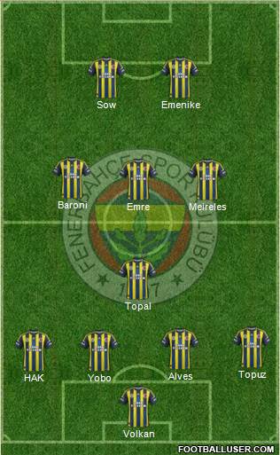 Fenerbahçe SK Formation 2013