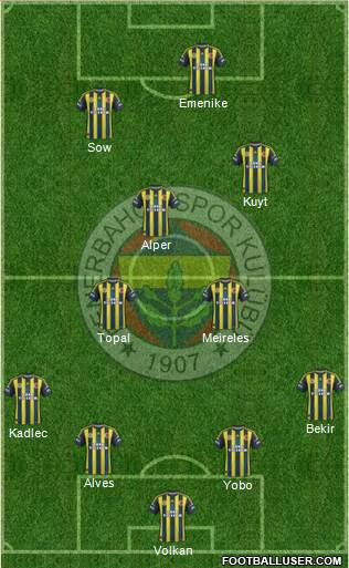 Fenerbahçe SK Formation 2013