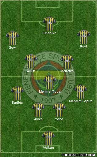 Fenerbahçe SK Formation 2013