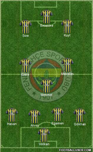 Fenerbahçe SK Formation 2013