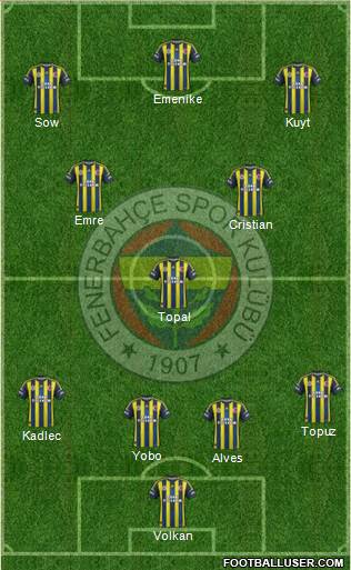 Fenerbahçe SK Formation 2013