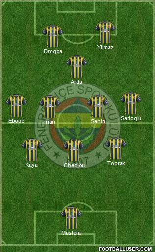 Fenerbahçe SK Formation 2013