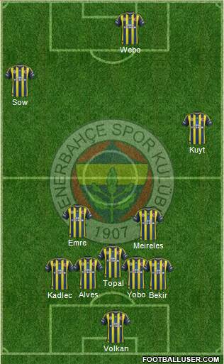 Fenerbahçe SK Formation 2013