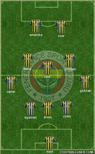 Fenerbahçe SK Formation 2013