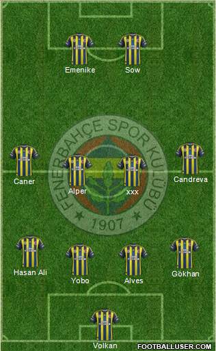 Fenerbahçe SK Formation 2013