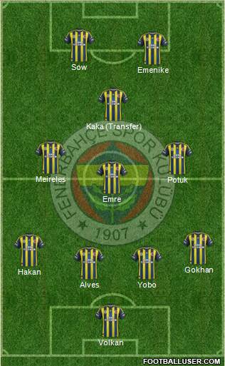 Fenerbahçe SK Formation 2013