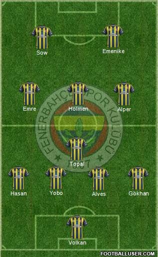 Fenerbahçe SK Formation 2013