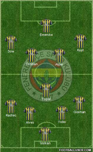 Fenerbahçe SK Formation 2013