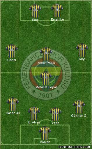 Fenerbahçe SK Formation 2013