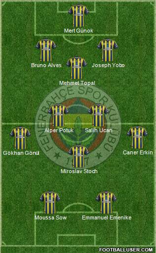 Fenerbahçe SK Formation 2013