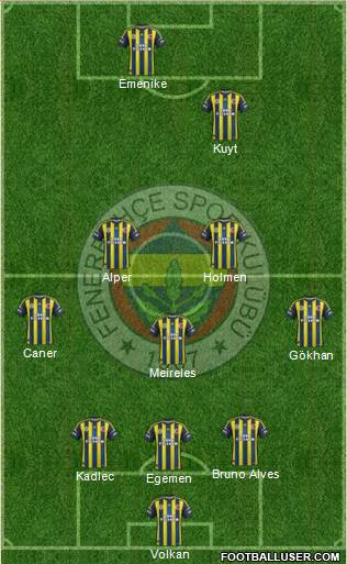 Fenerbahçe SK Formation 2013