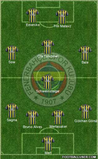 Fenerbahçe SK Formation 2013