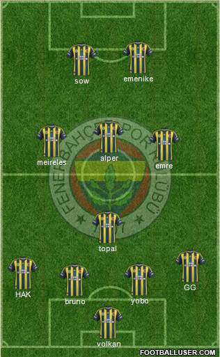 Fenerbahçe SK Formation 2013