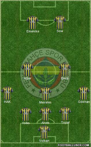 Fenerbahçe SK Formation 2013