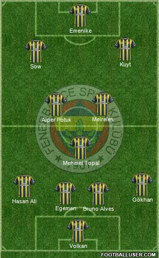 Fenerbahçe SK Formation 2013