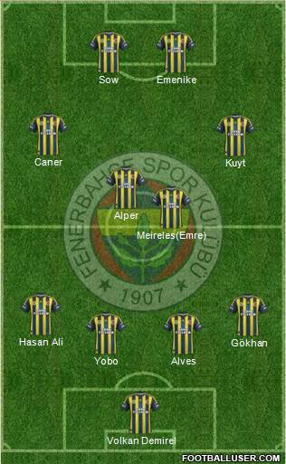 Fenerbahçe SK Formation 2013