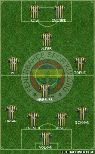 Fenerbahçe SK Formation 2013