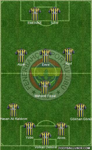 Fenerbahçe SK Formation 2013