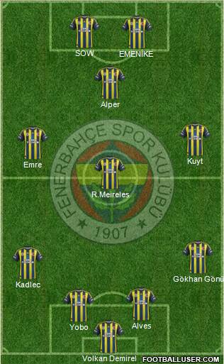 Fenerbahçe SK Formation 2013