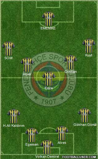 Fenerbahçe SK Formation 2013