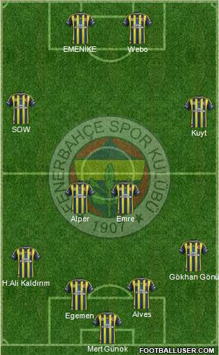 Fenerbahçe SK Formation 2013