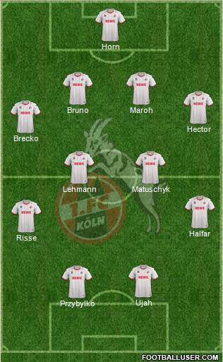 1.FC Köln Formation 2013