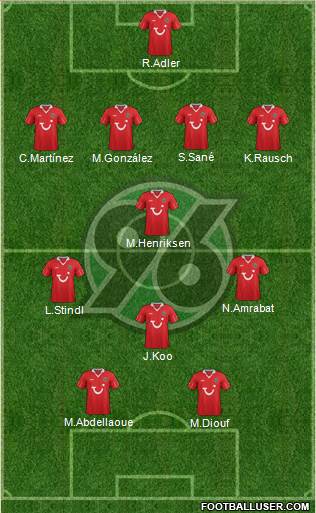 Hannover 96 Formation 2013