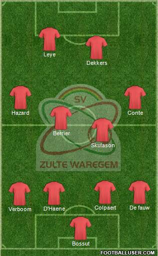 SV Zulte Waregem Formation 2013