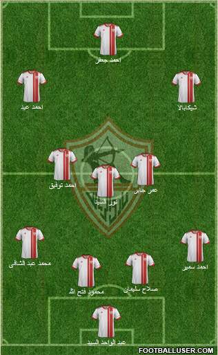 Zamalek Sporting Club Formation 2013