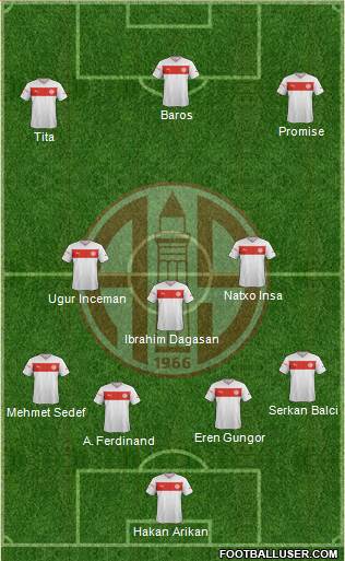 Antalyaspor A.S. Formation 2013