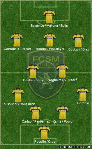 FC Sochaux-Montbéliard Formation 2013