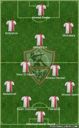 Zamalek Sporting Club Formation 2013